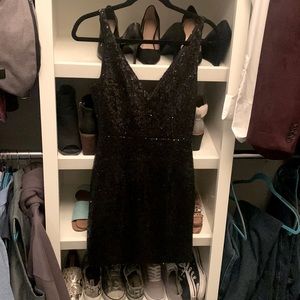 Black Sequin Mini Dress from Lulu’s size small